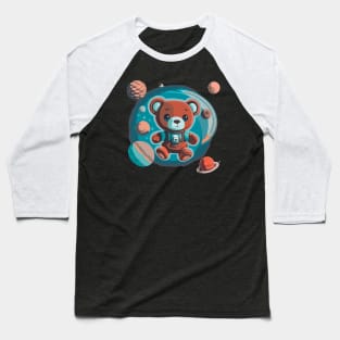 Space Explorer Teddy Bear Baseball T-Shirt